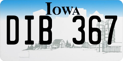 IA license plate DIB367