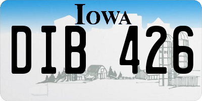 IA license plate DIB426