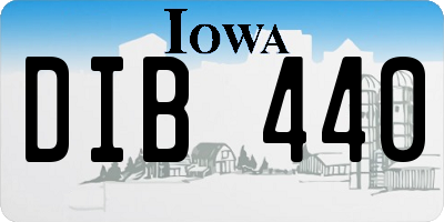 IA license plate DIB440