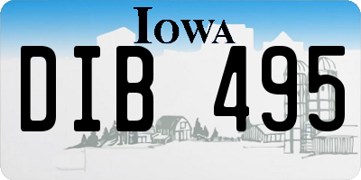 IA license plate DIB495