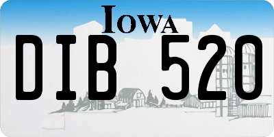 IA license plate DIB520