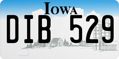 IA license plate DIB529