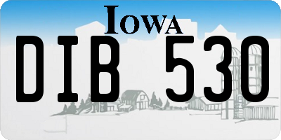 IA license plate DIB530