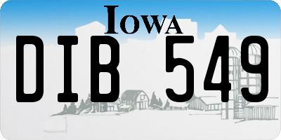 IA license plate DIB549