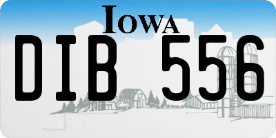 IA license plate DIB556