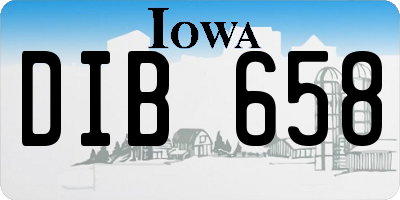 IA license plate DIB658