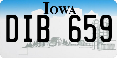 IA license plate DIB659