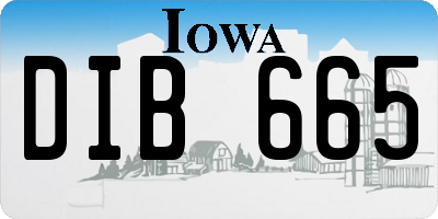 IA license plate DIB665