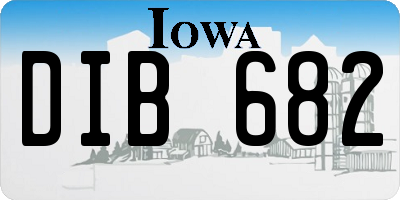 IA license plate DIB682