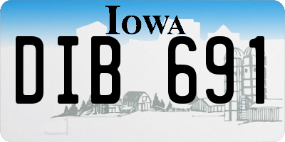 IA license plate DIB691