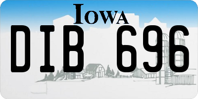 IA license plate DIB696