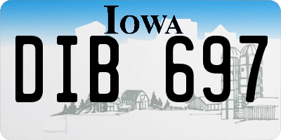 IA license plate DIB697