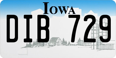 IA license plate DIB729