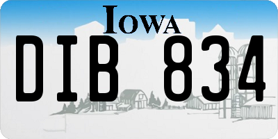 IA license plate DIB834