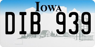 IA license plate DIB939