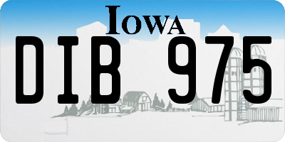 IA license plate DIB975