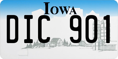 IA license plate DIC901