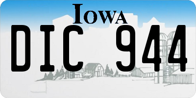 IA license plate DIC944