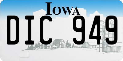 IA license plate DIC949