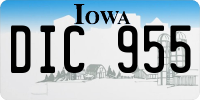 IA license plate DIC955