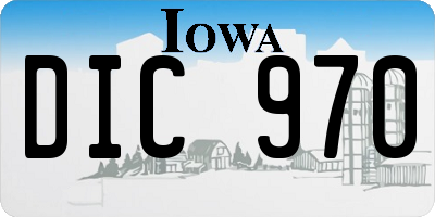 IA license plate DIC970