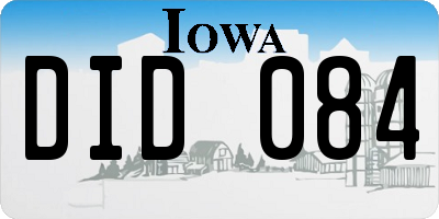 IA license plate DID084