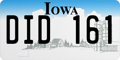 IA license plate DID161