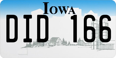 IA license plate DID166