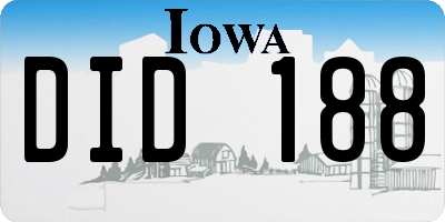 IA license plate DID188