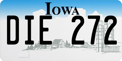 IA license plate DIE272