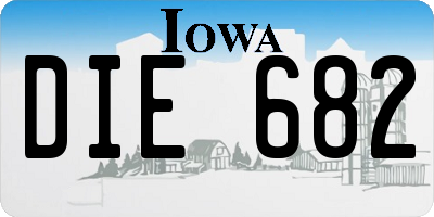 IA license plate DIE682