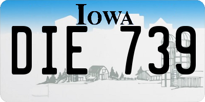 IA license plate DIE739