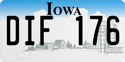 IA license plate DIF176