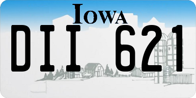 IA license plate DII621