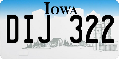 IA license plate DIJ322