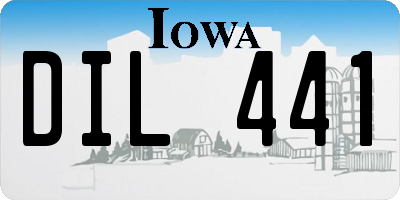 IA license plate DIL441