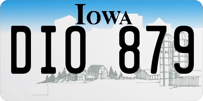 IA license plate DIO879