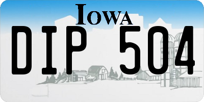 IA license plate DIP504