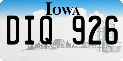 IA license plate DIQ926