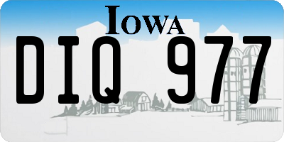 IA license plate DIQ977