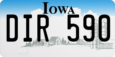 IA license plate DIR590