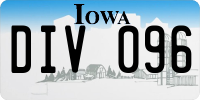 IA license plate DIV096