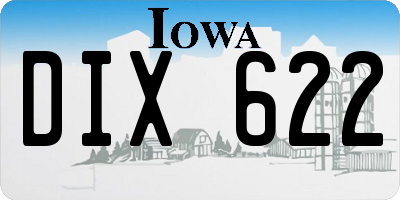 IA license plate DIX622