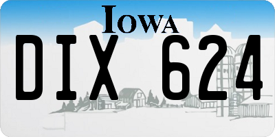 IA license plate DIX624