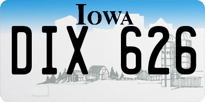 IA license plate DIX626