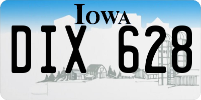 IA license plate DIX628