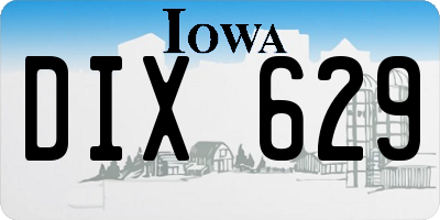 IA license plate DIX629