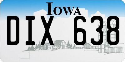 IA license plate DIX638