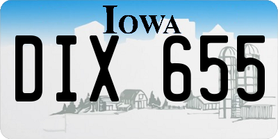 IA license plate DIX655