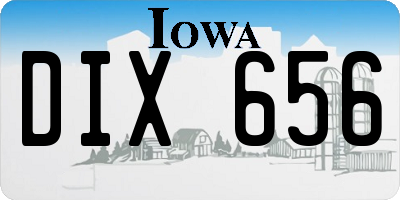 IA license plate DIX656